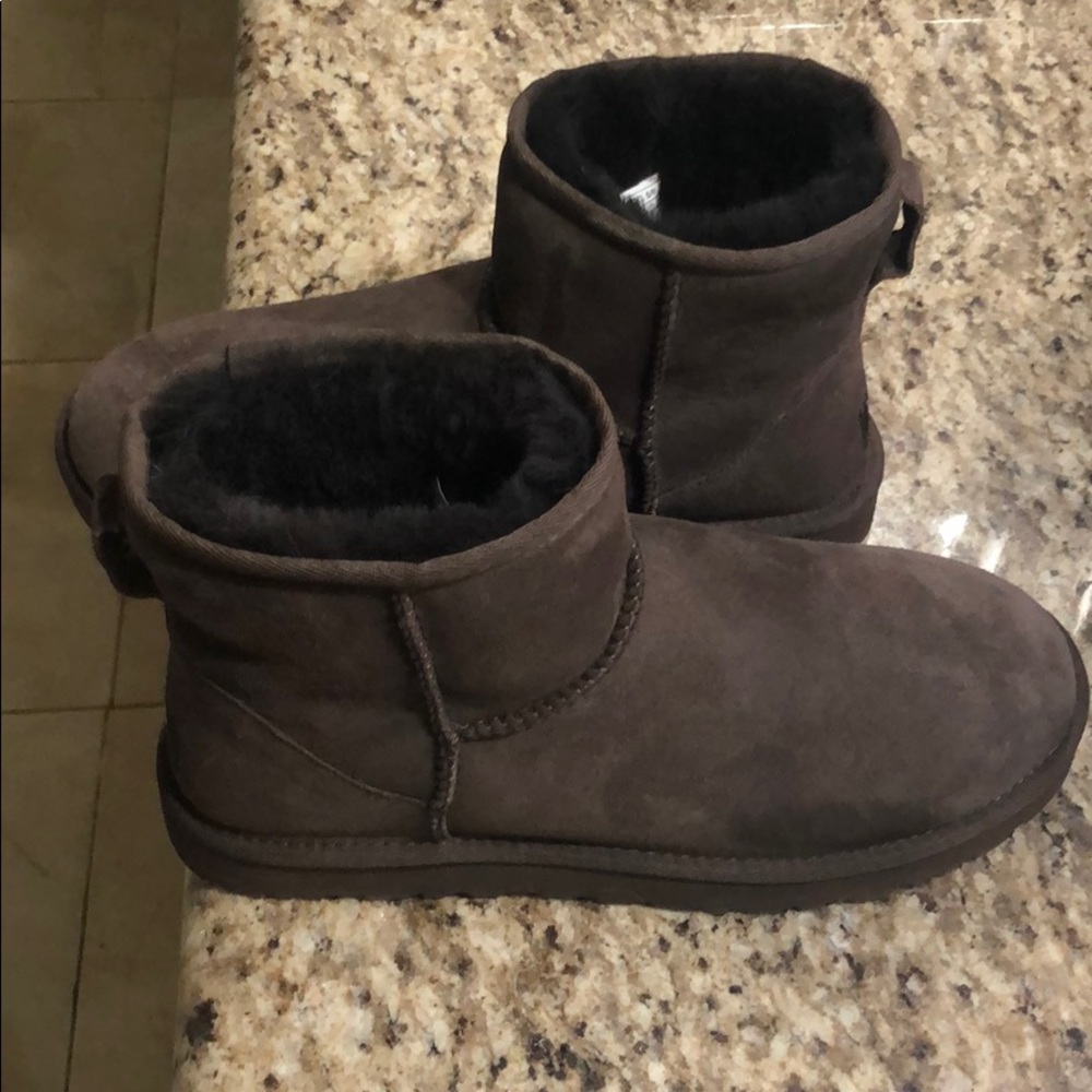 Ugg brown mini boots - never worn!